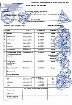 Купить медицинскую справку 405 для работы на высоте